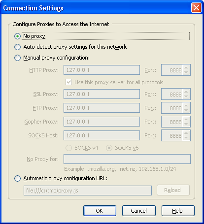 Proxy settings and fallback