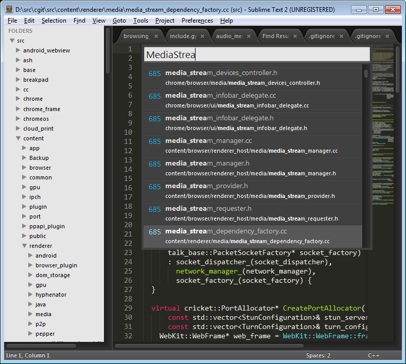 sublime text editor step